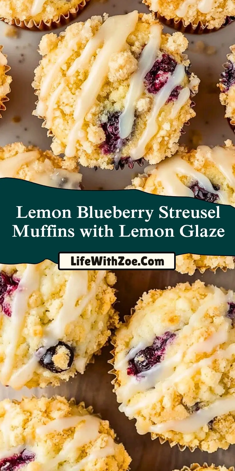 Lemon Blueberry Streusel Muffins with Lemon Glaze (2)