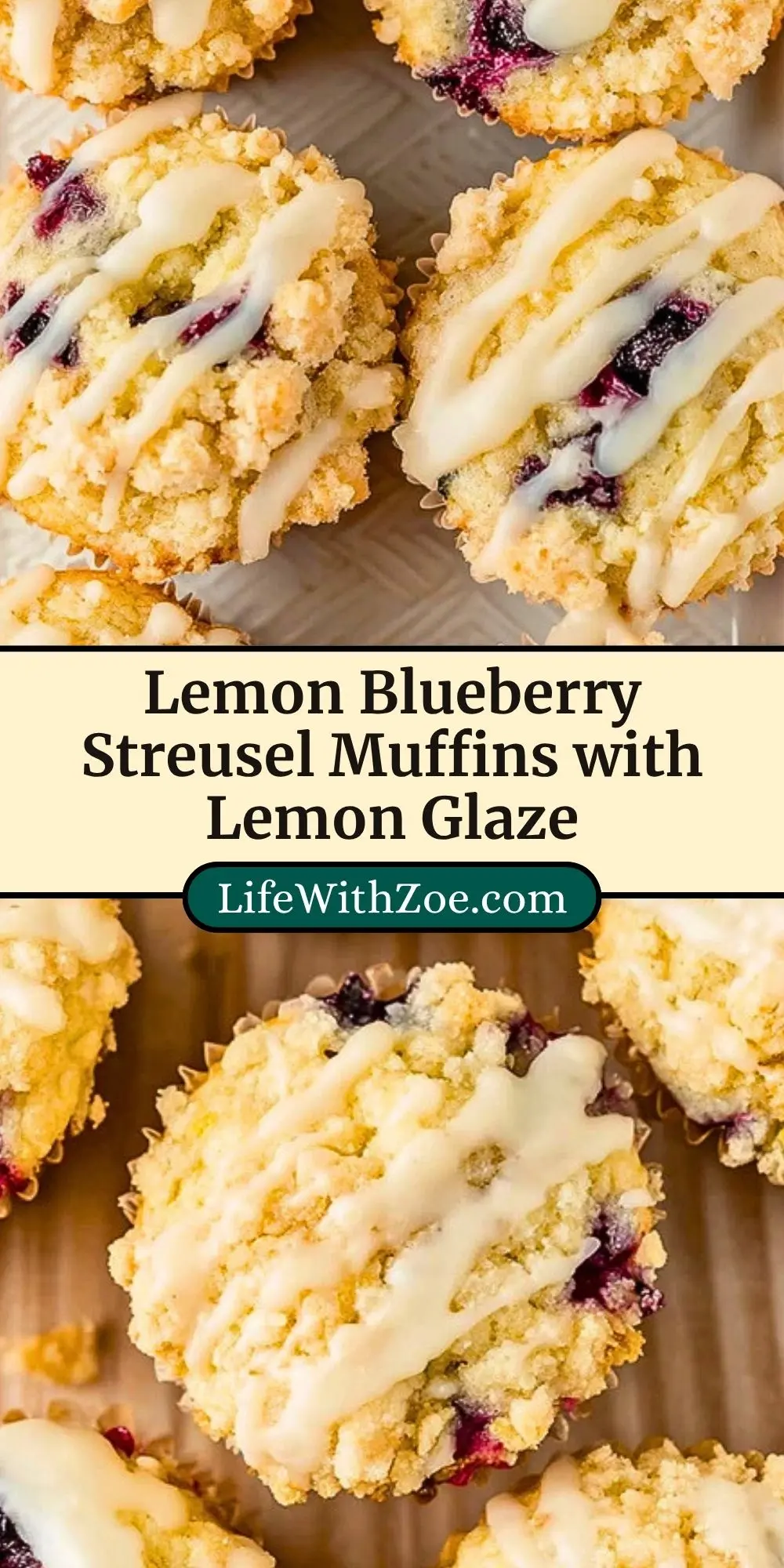 Lemon Blueberry Streusel Muffins with Lemon Glaze (3)