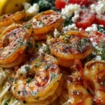 Lemon Feta Orzo Roasted Shrimp