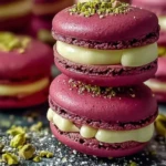 Luxurious Raspberry Pistachio Macarons 1