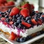 No Bake Summer Berry Lasagna