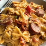 One Pot Creamy Cajun Sausage Pasta