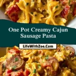 One Pot Creamy Cajun Sausage Pasta (2)