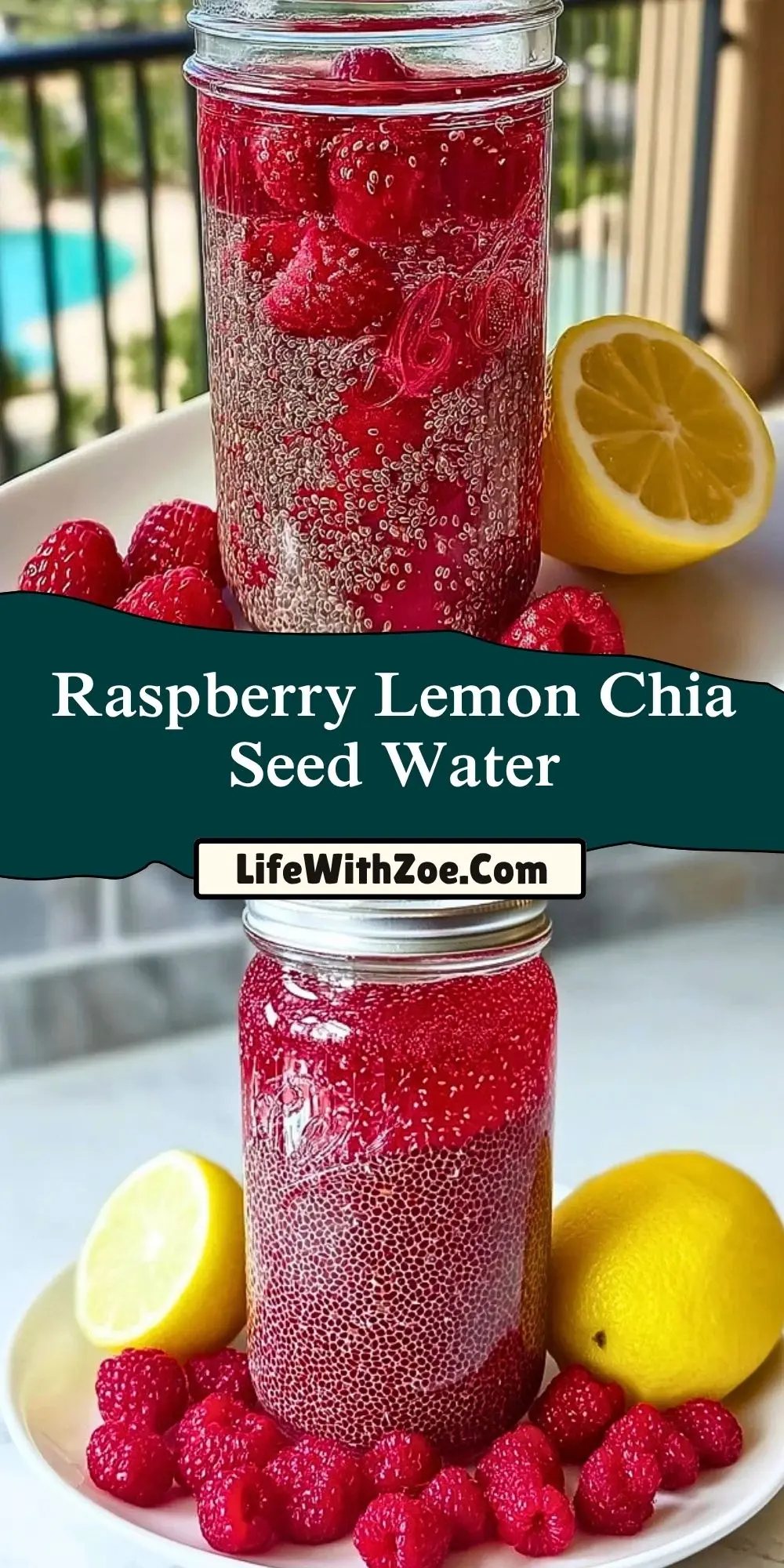Raspberry Lemon Chia Seed Water Pin 1