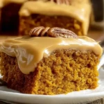 Rich Pumpkin Cake with Caramel Cream Cheese Frosting