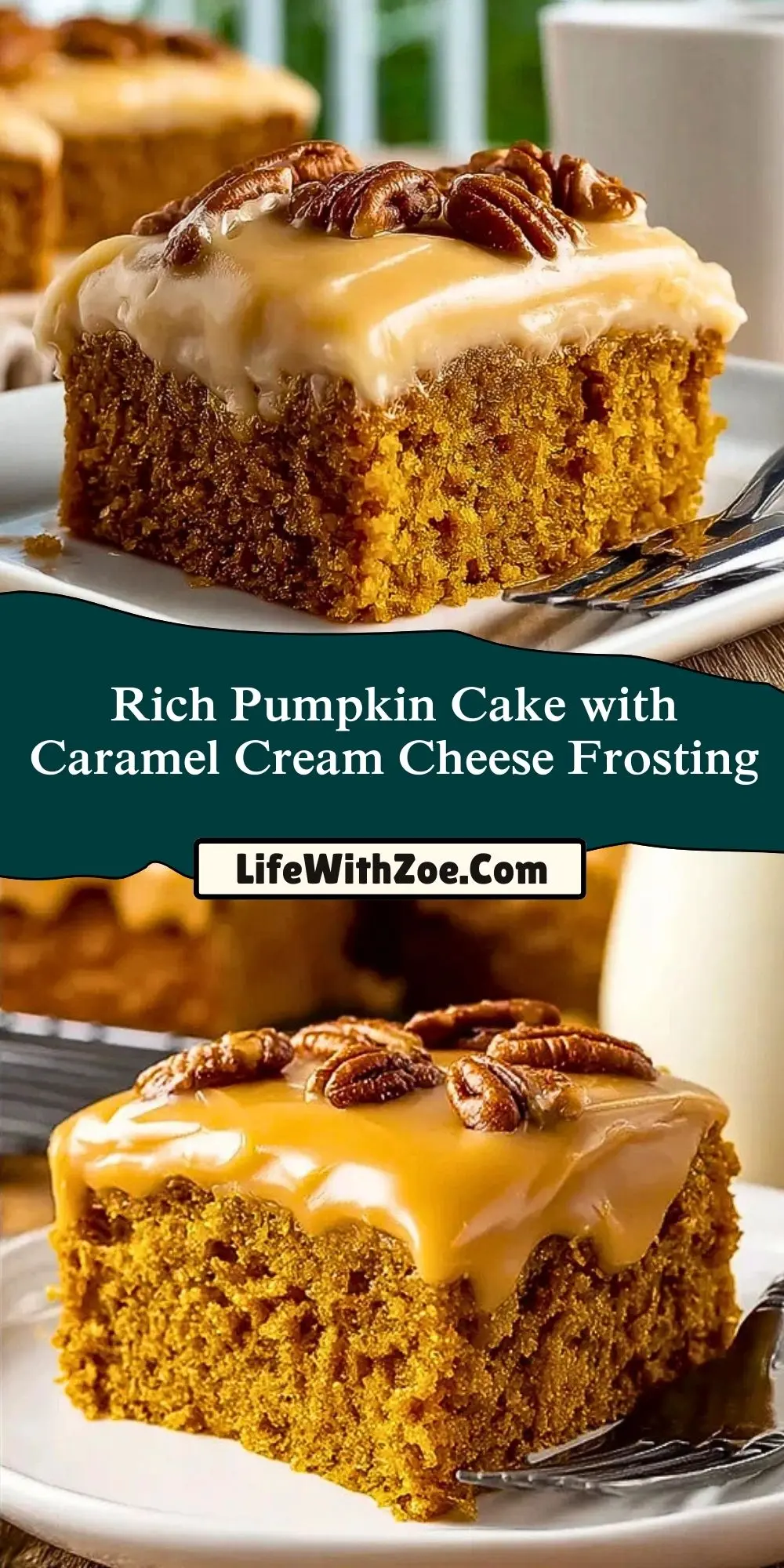 Rich Pumpkin Cake with Caramel Cream Cheese Frosting (2)