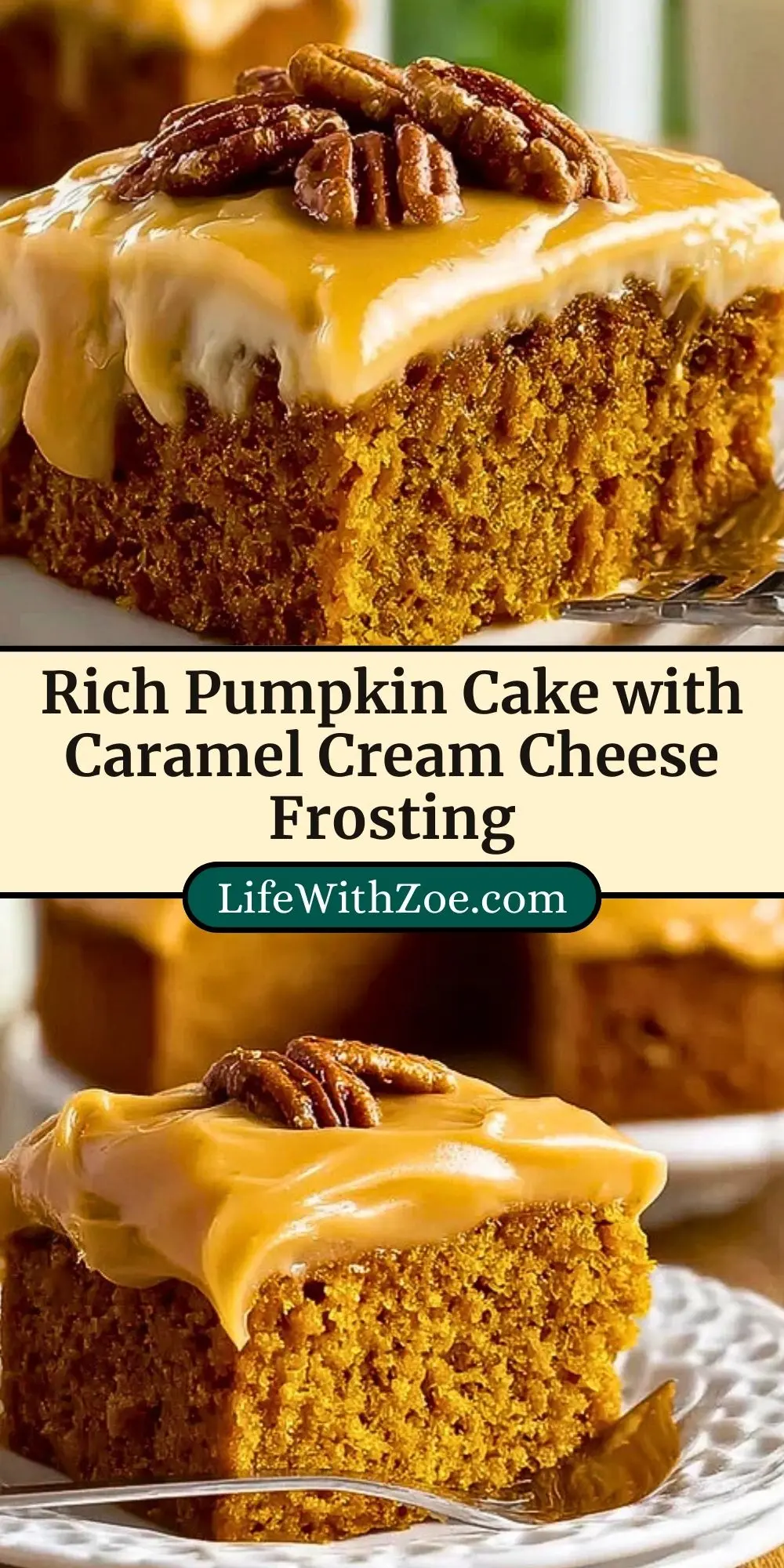 Rich Pumpkin Cake with Caramel Cream Cheese Frosting (3)