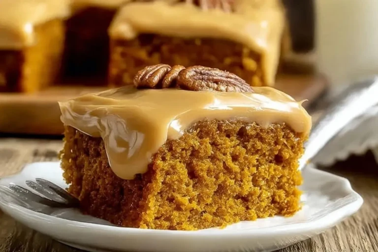 Rich Pumpkin Cake with Caramel Cream Cheese Frosting