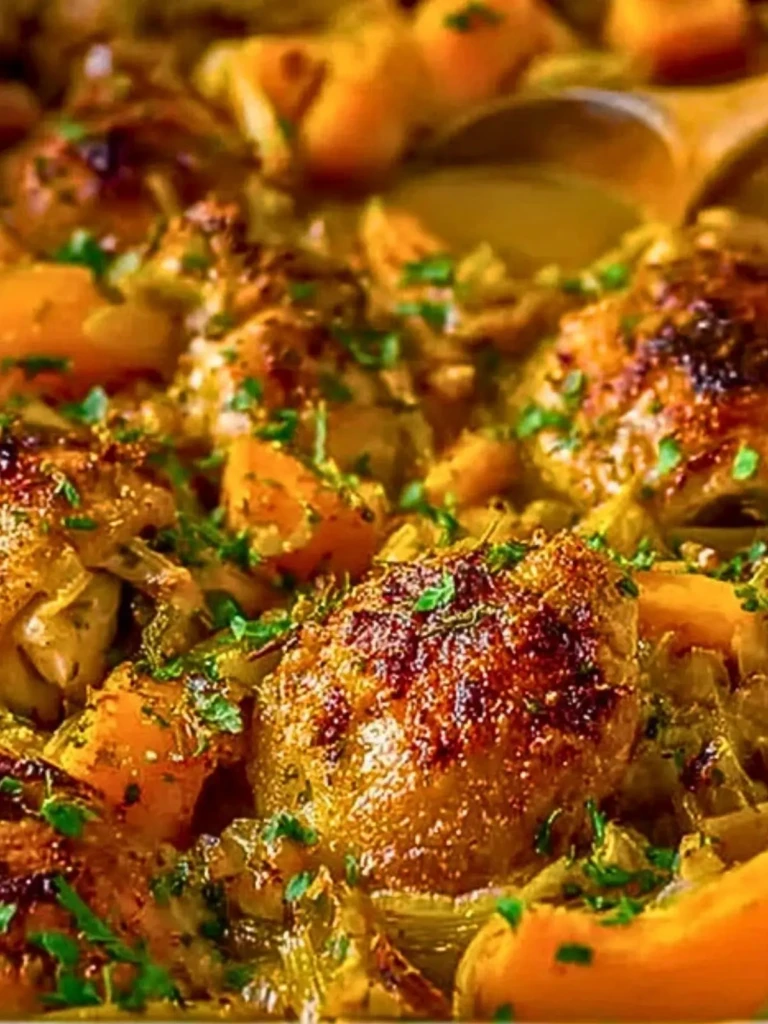 Roasted Chicken Leek and Butternut Squash Bake (1)