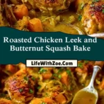 Roasted Chicken Leek and Butternut Squash Bake (2)
