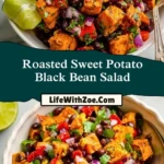 Roasted Sweet Potato Black Bean Salad Pin 1