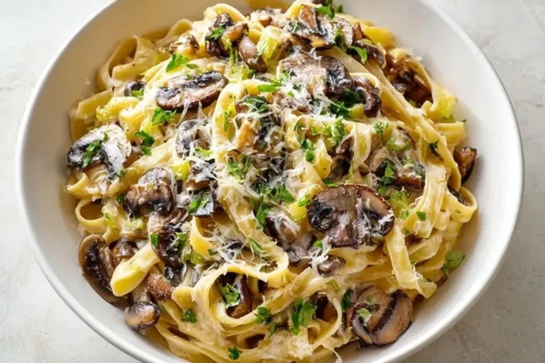 Caramelized Leek & Mushroom Gruyere Pasta