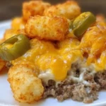 Cheesy Ground Beef & Tater Tot Casserole