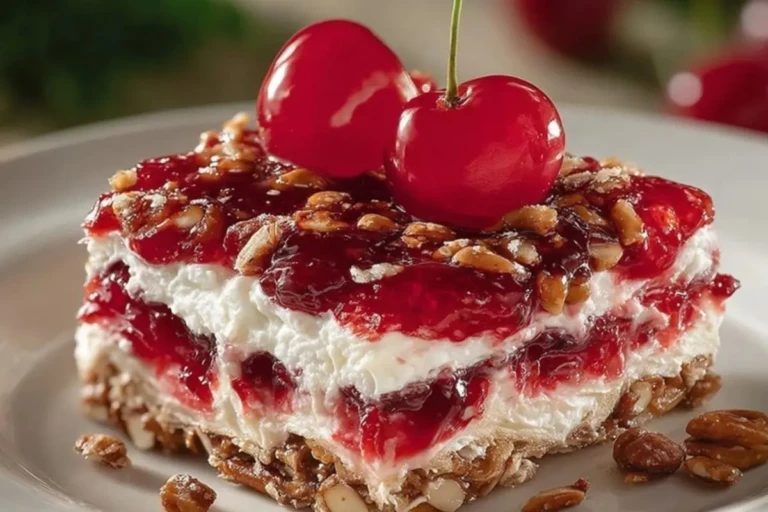 Cherry Pretzel Squares