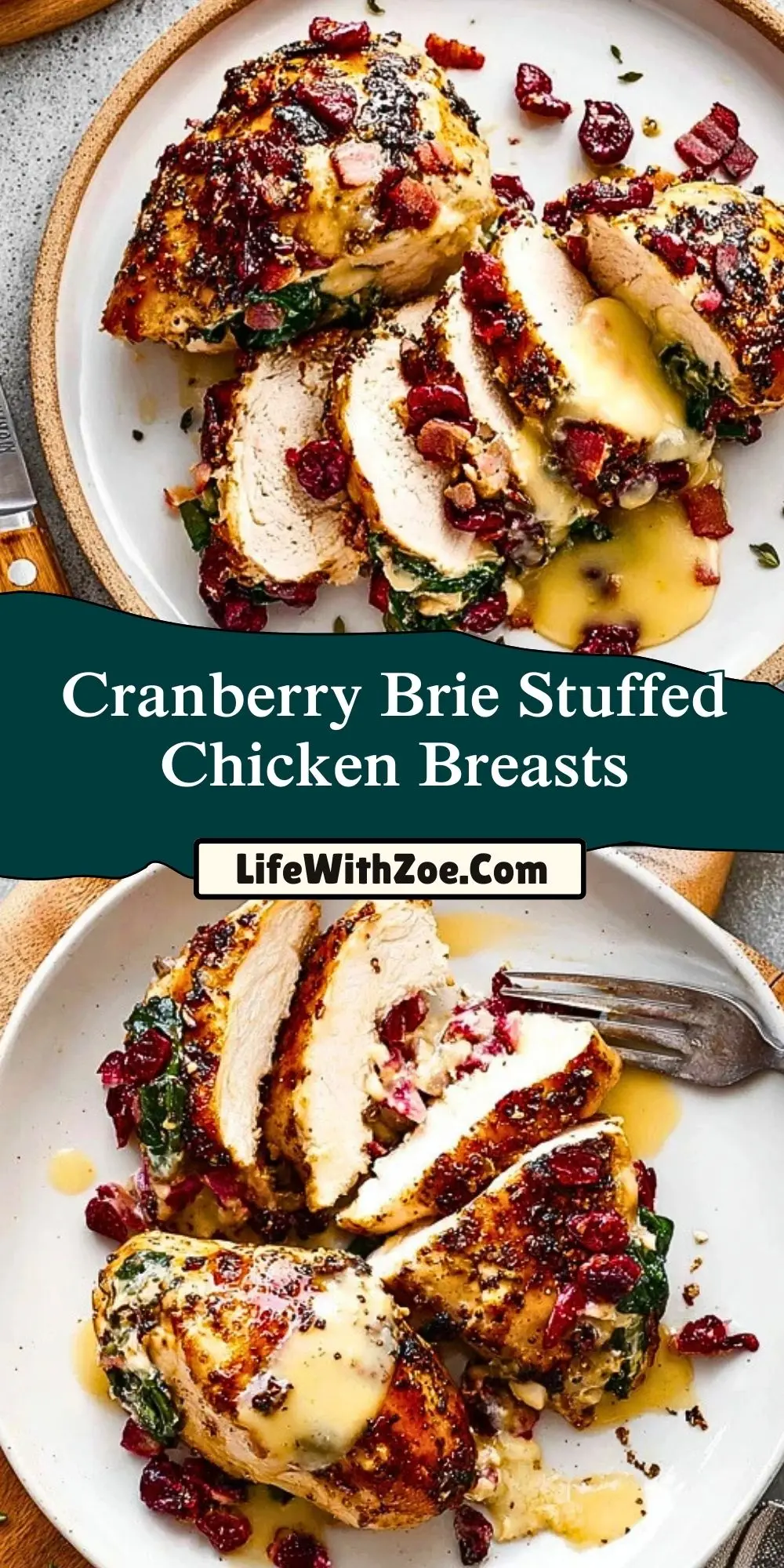 Cranberry Brie Stuffed Chicken Breasts (2)