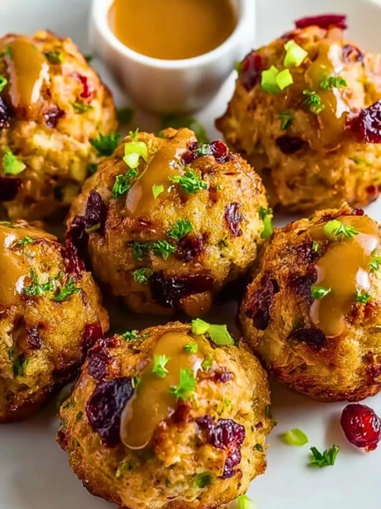 Cranberry Turkey Stuffing Balls (1)