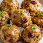 Cranberry Turkey Stuffing Balls