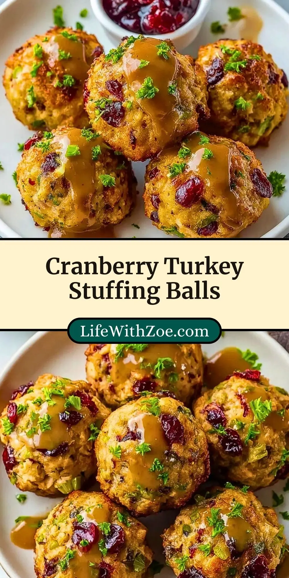 Cranberry Turkey Stuffing Balls (3)