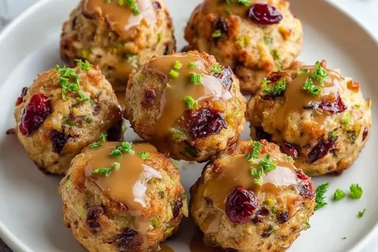Cranberry Turkey Stuffing Balls