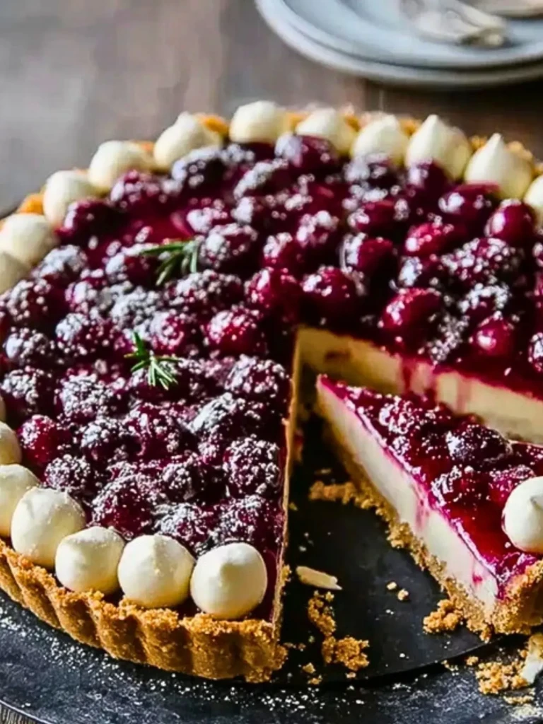 Cranberry White Chocolate Tart (1)