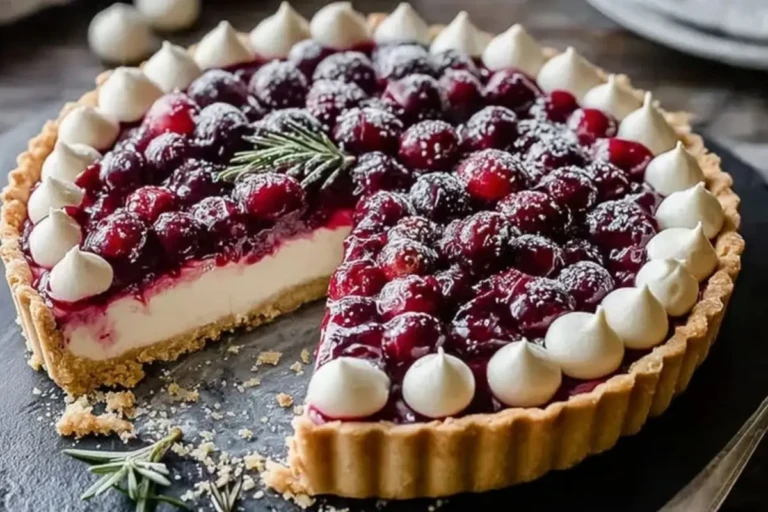 Cranberry White Chocolate Tart