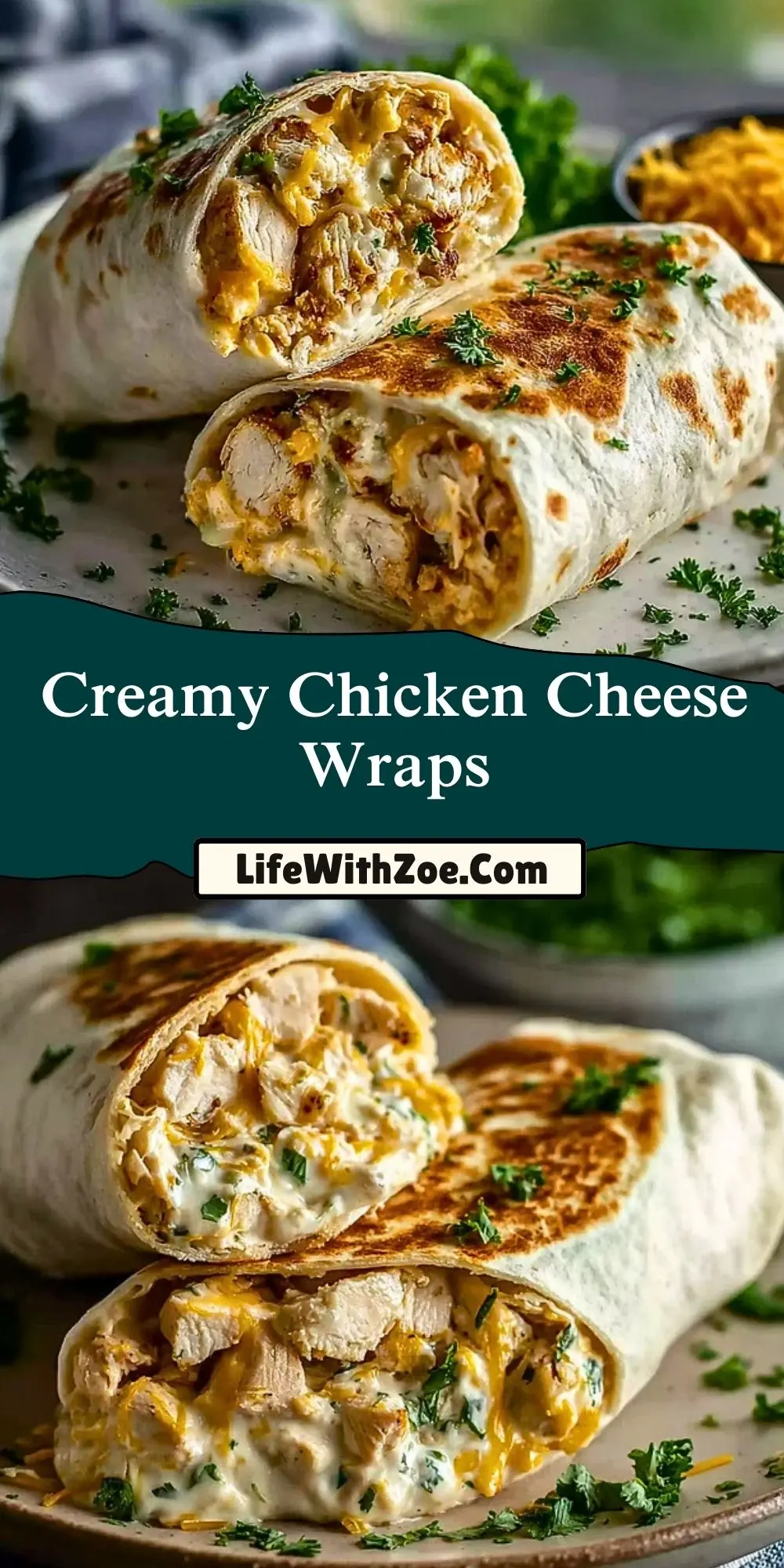 Creamy Chicken Cheese Wraps (2)