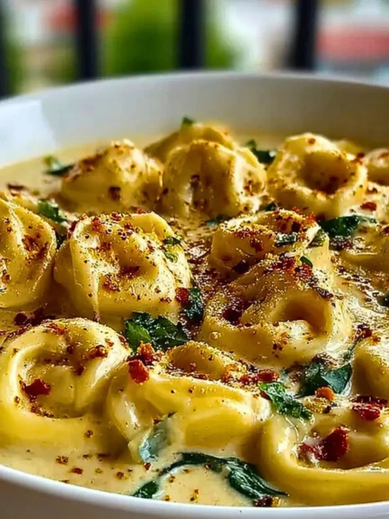 Creamy Crockpot Tortellini Alfredo (1)