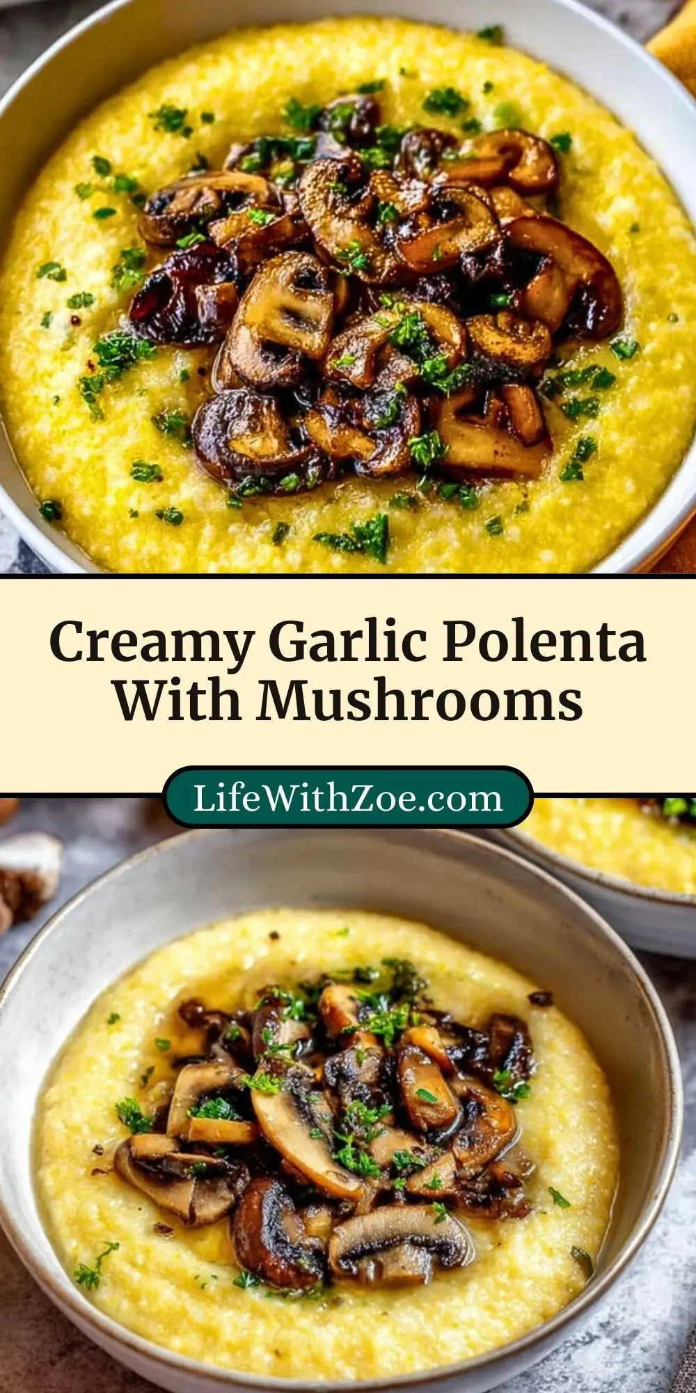 Creamy Garlic Polenta With Mushrooms (3)
