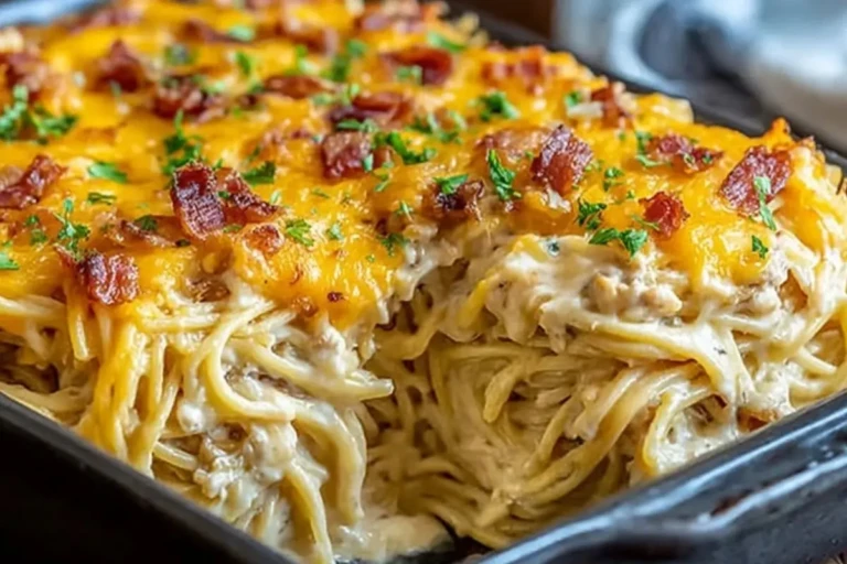 Creamy Southern Spaghetti Bake