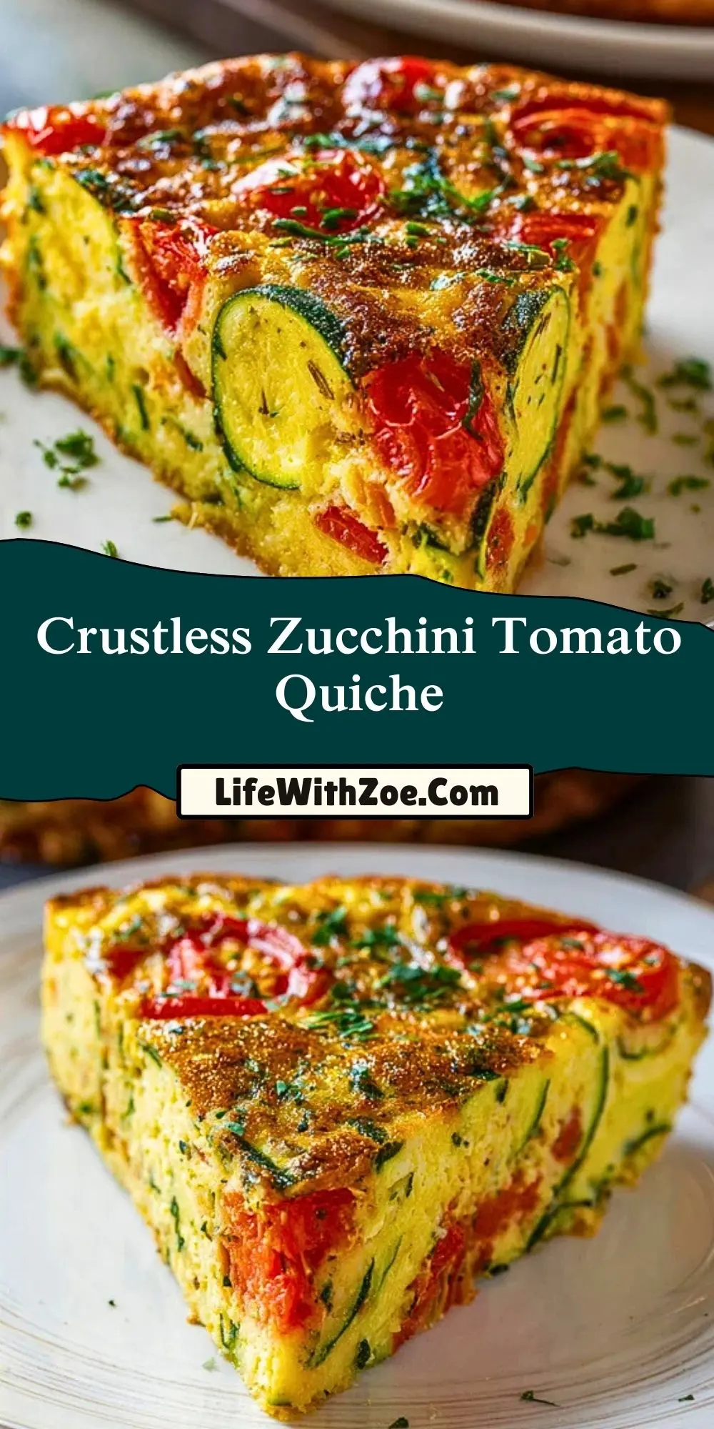 Crustless Zucchini Tomato Quiche (2)