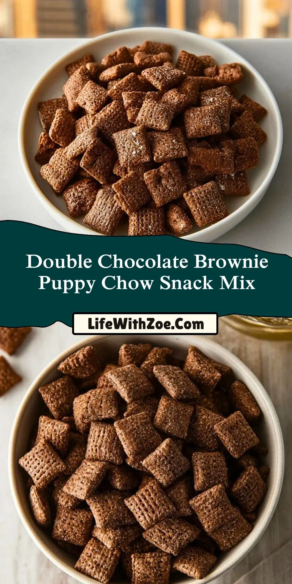 Double Chocolate Brownie Puppy Chow Snack Mix (2)