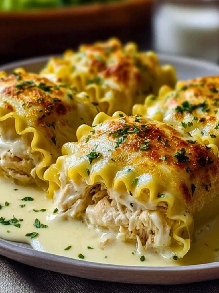 Easy Chicken Alfredo Lasagna Rolls (1)