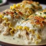 Easy Chicken Alfredo Lasagna Rolls