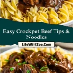 Easy Crockpot Beef Tips & Noodles (2)