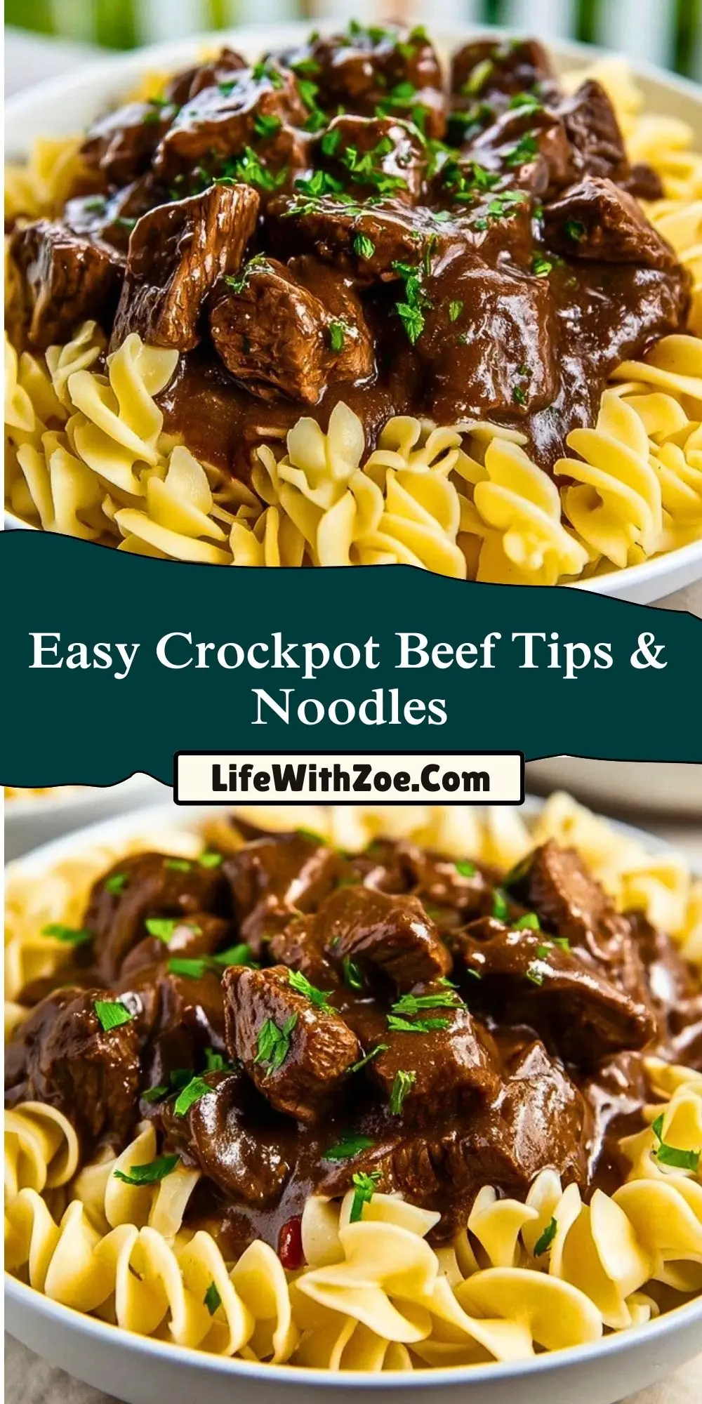 Easy Crockpot Beef Tips & Noodles (2)