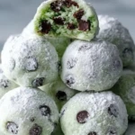 Easy Mint Chocolate Chip Snowball Cookies