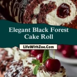 Elegant Black Forest Cake Roll (2)