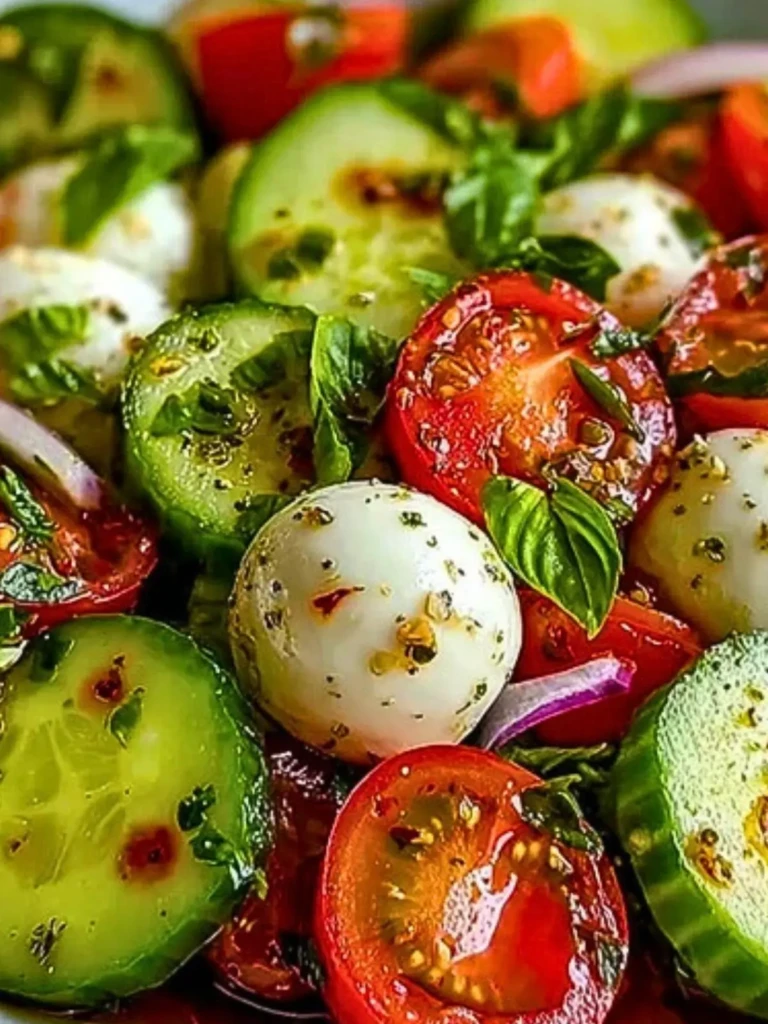 Fresh Cucumber Caprese Salad (1)