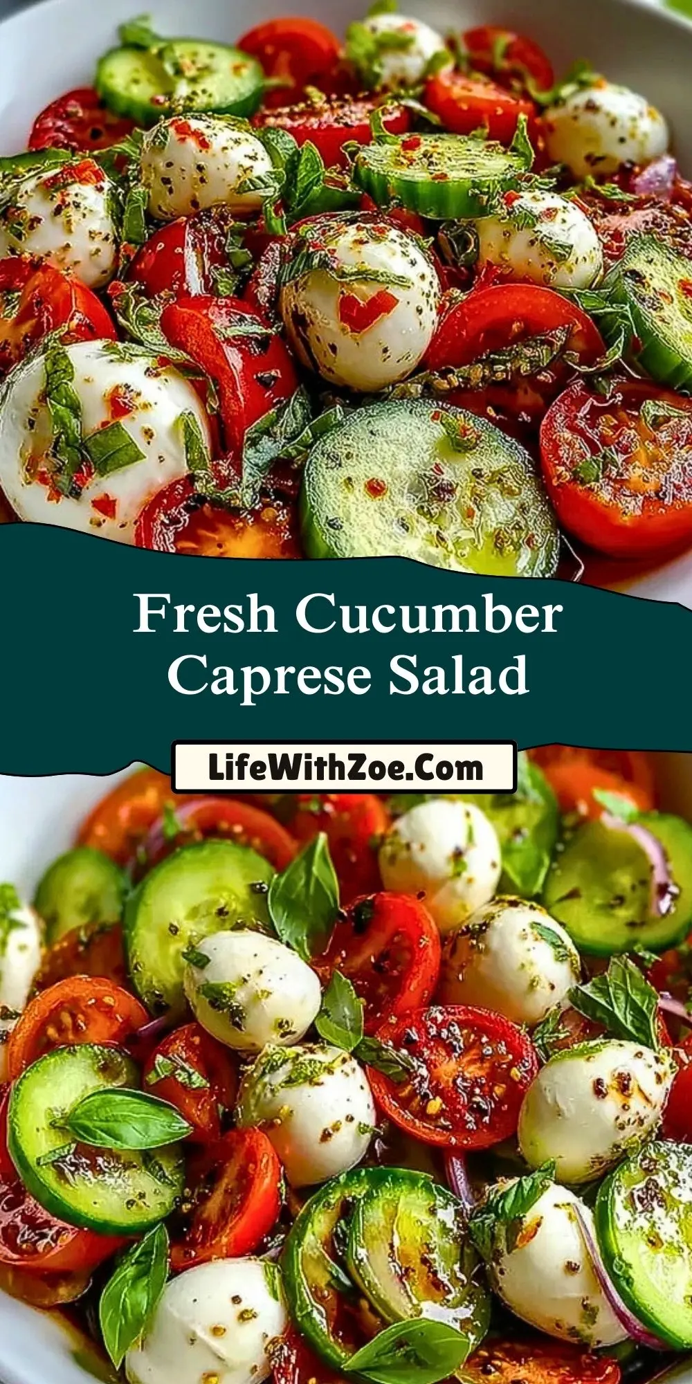 Fresh Cucumber Caprese Salad (2)