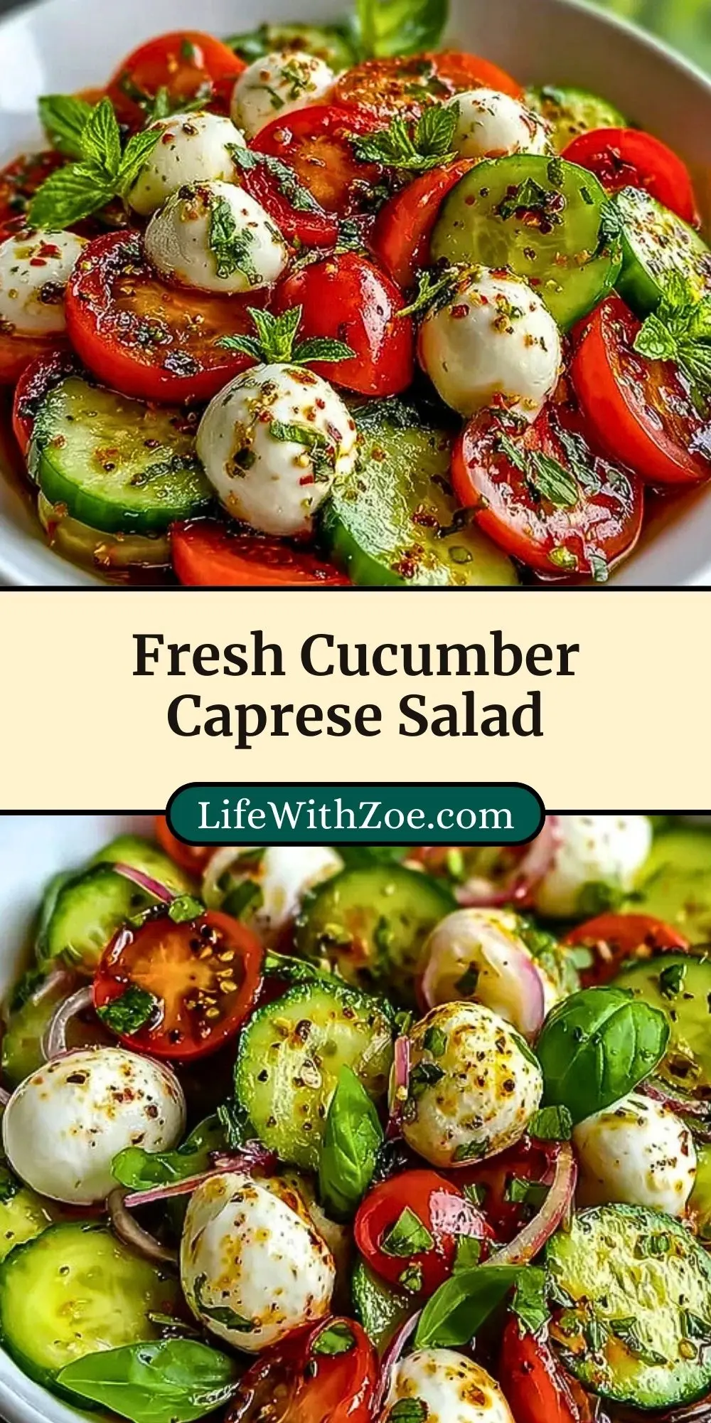 Fresh Cucumber Caprese Salad (3)