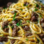 Garlic Butter Beef Pasta