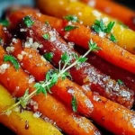 Honey Garlic Butter Roasted Carrots