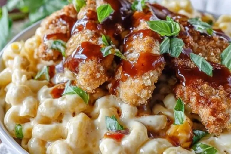 Honey Pepper Chicken Mac Cheese