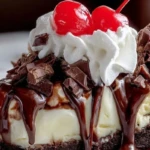 Hot Fudge Sundae Brownie Cheesecake