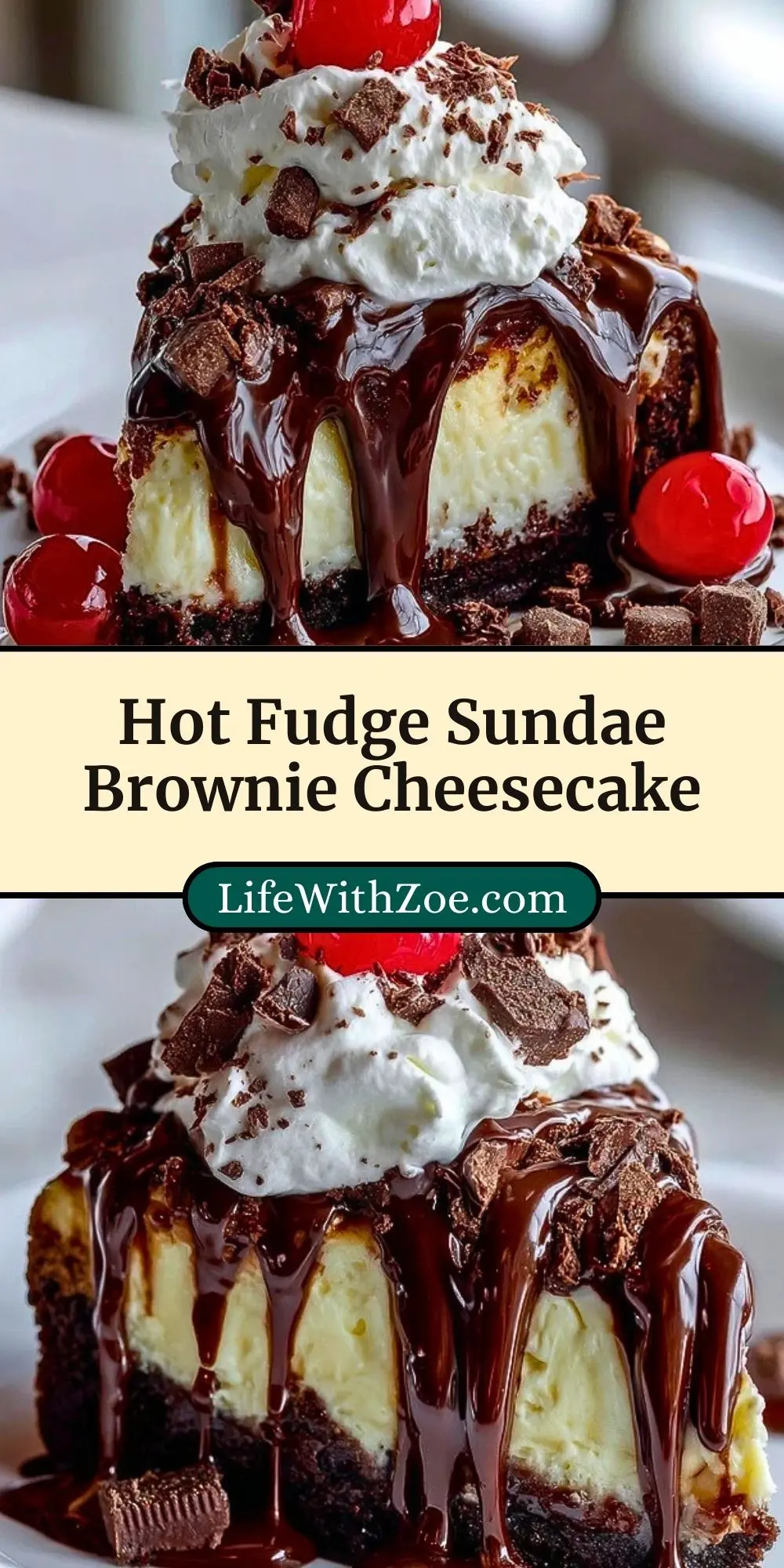Hot Fudge Sundae Brownie Cheesecake (3)