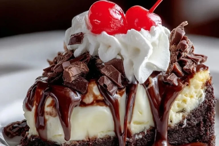Hot Fudge Sundae Brownie Cheesecake