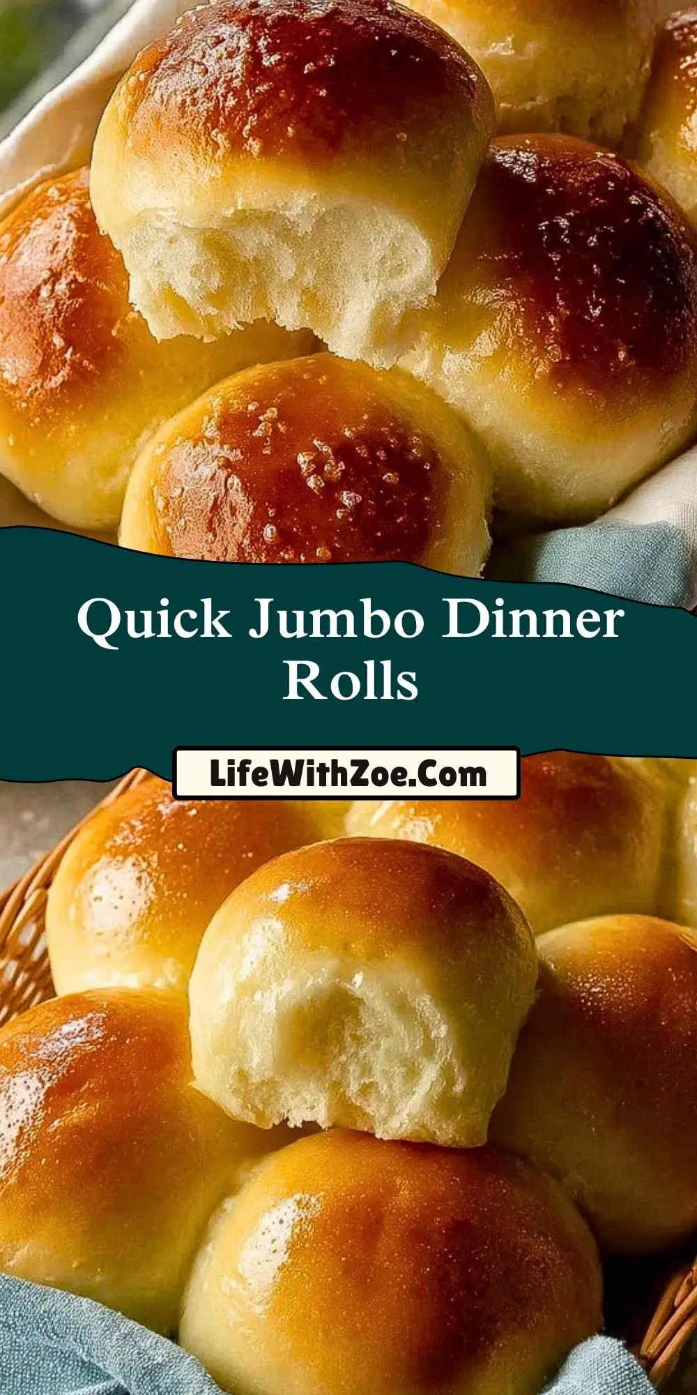 Quick Jumbo Dinner Rolls (2)