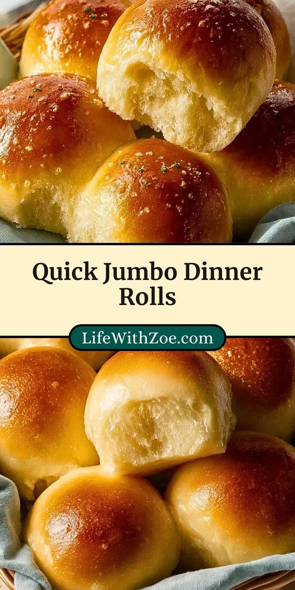 Quick Jumbo Dinner Rolls (3)