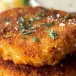 Salmon Patties with Creamy Lemon-Garlic Sauce