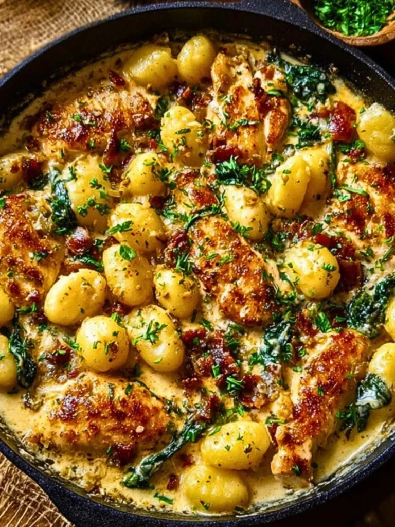 Savory Garlic Chicken and Gnocchi Skillet (1)